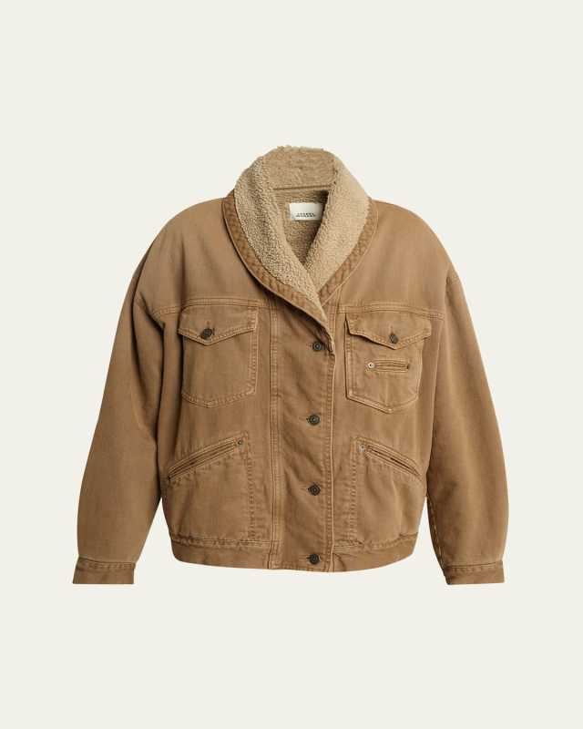 Pimia Faux-Fur Lined Denim Jacket